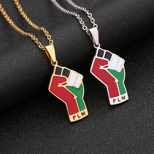 Palestine Map Pendant Necklace